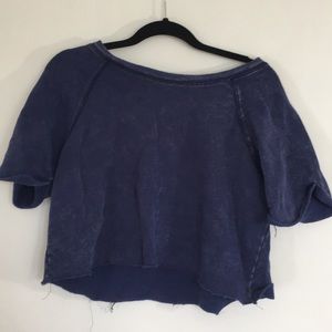 Blue Crop Sweater